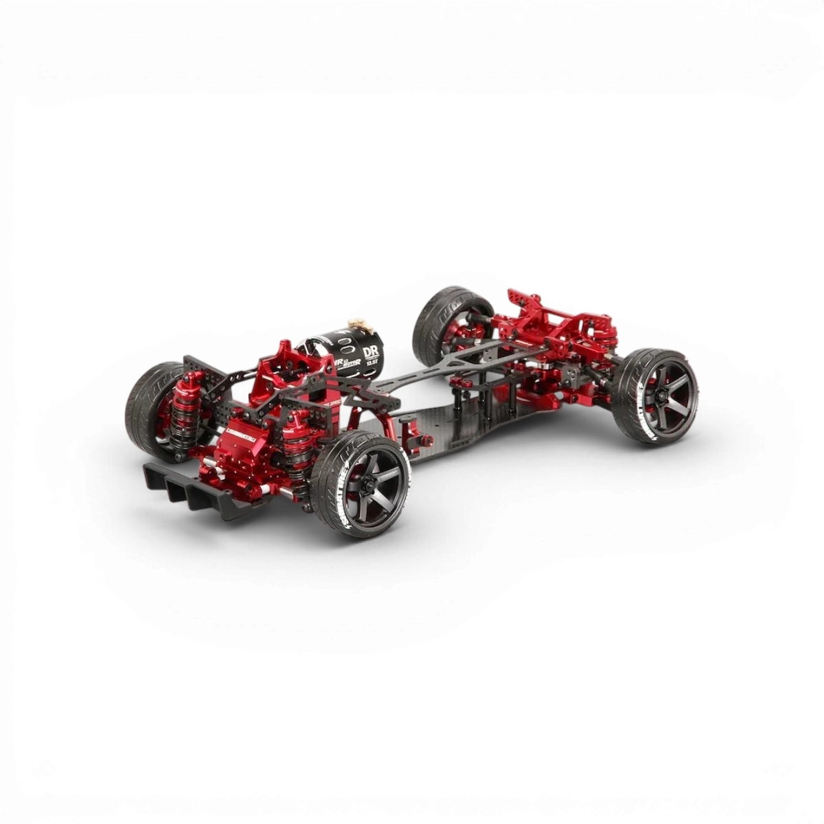 Châssis de conversion HRP HAYATO Racing Performance de SHIBATA, pièce détachée pour voiture de course, en métal noir.