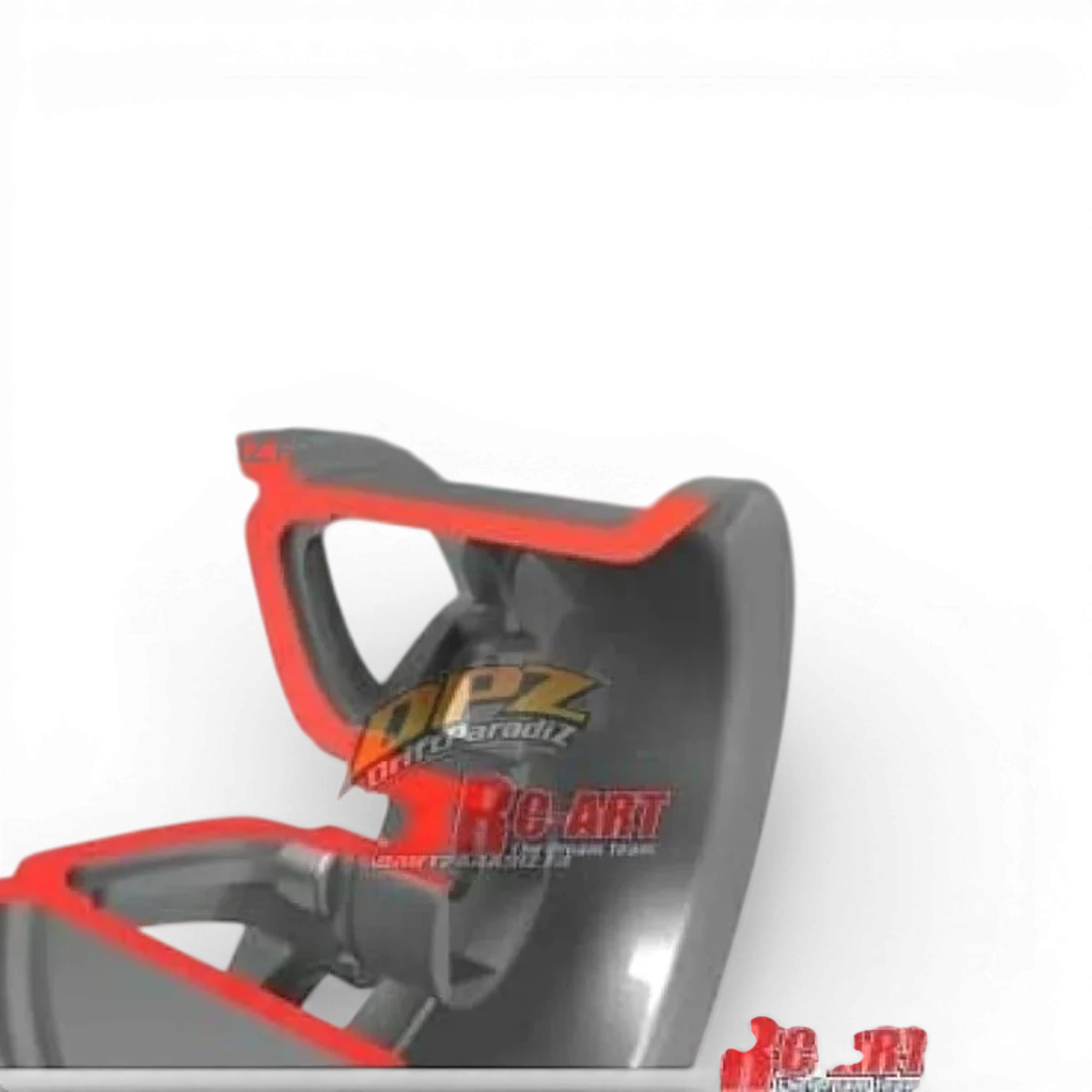 Roues RC Art GT F01Dark Silver Offset 4, finition argent foncé, vue détaillée de la jante et du design.