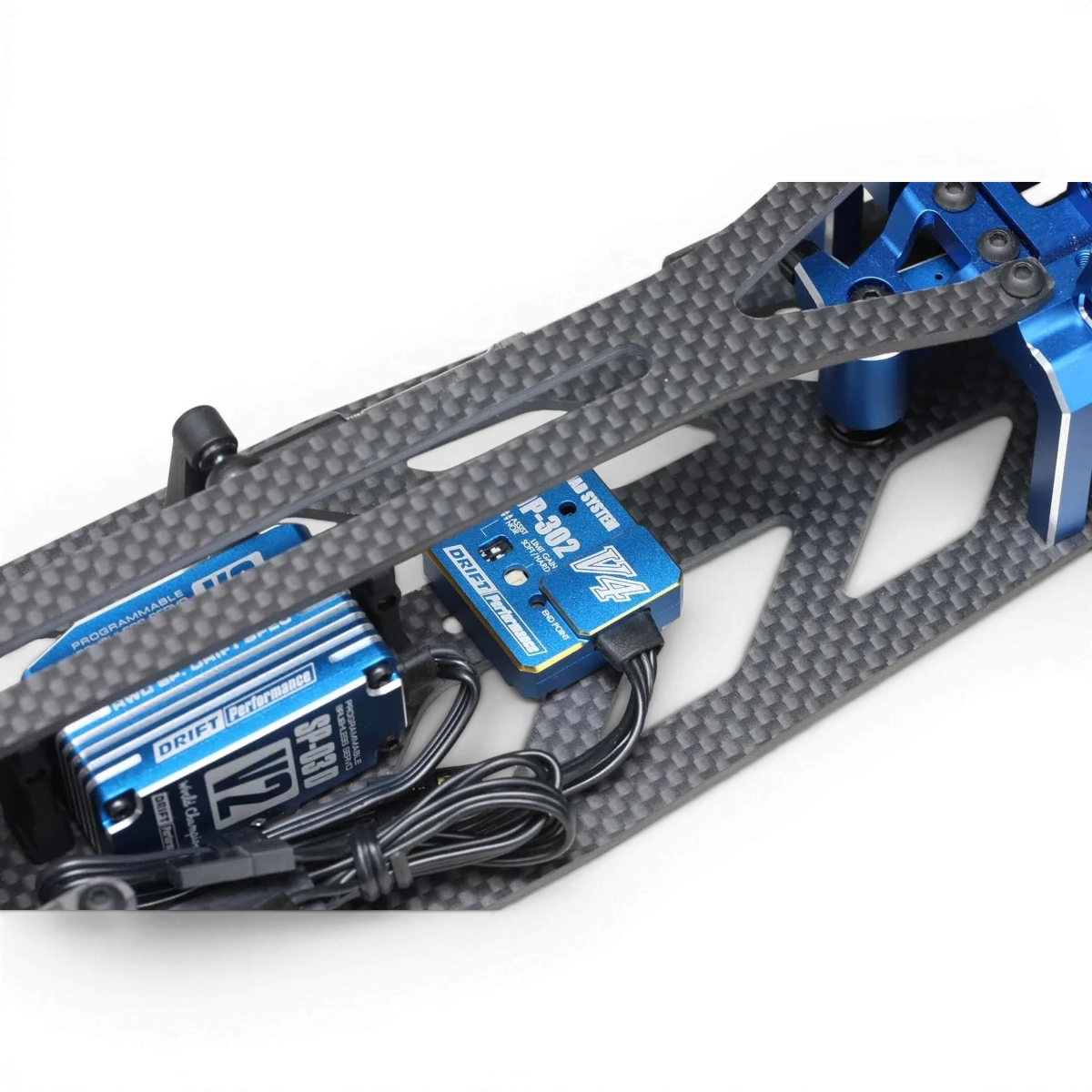 Gyroscope électronique Gyro V4 2ch/3ch bleu de Team Yokomo, dispositif de contrôle pour radiocommande RC.