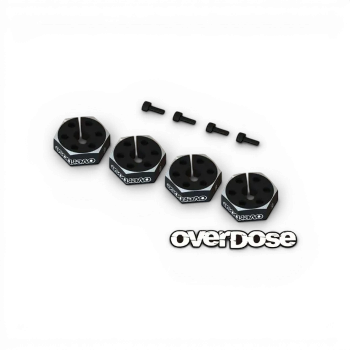 Hexagones en aluminium de 6mm, 4 pièces, pièces détachées de la marque Overdose, pour montage ou réparation.