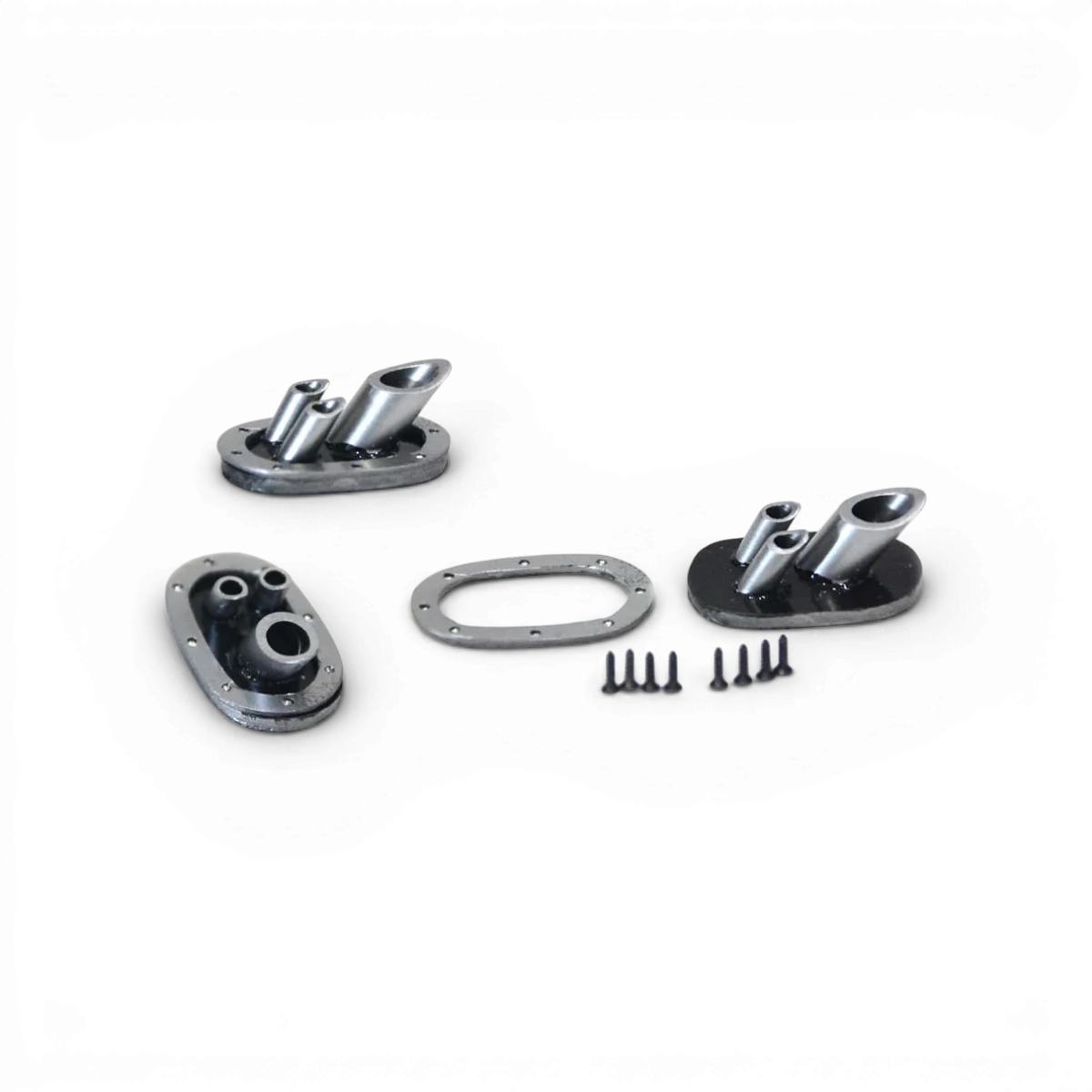 Échappement HP4 personnalisé de la marque Src Sideways RC, conçu pour améliorer la performance du véhicule.