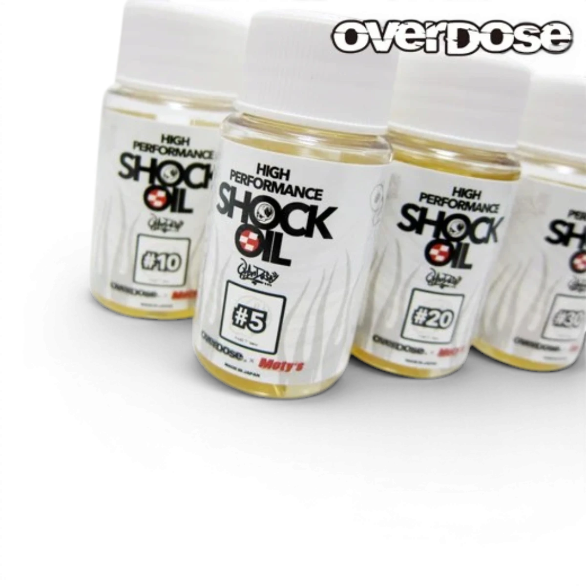 Huile d’amortisseur Overdose x Moty’s #10 pour voiture RC Performance Drift, 30ml, liquide de lubrification pour pièces détachées.