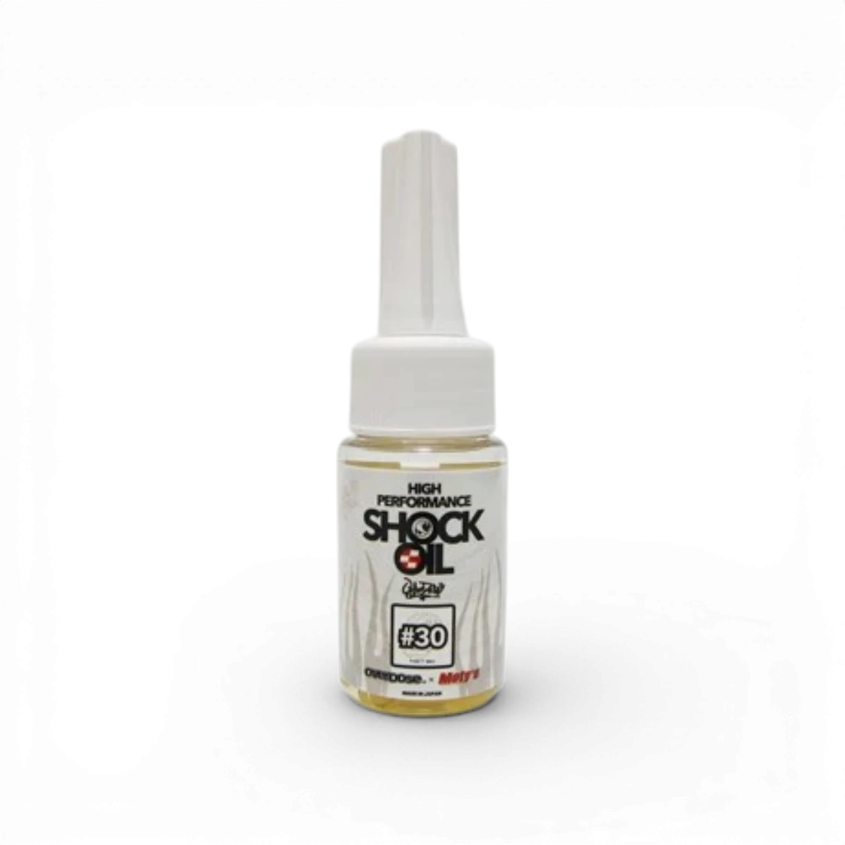 Huile d’amortisseur Overdose pour drift RC, 30ml, liquide de performance pour pièces détachées de voitures radiocommandées.