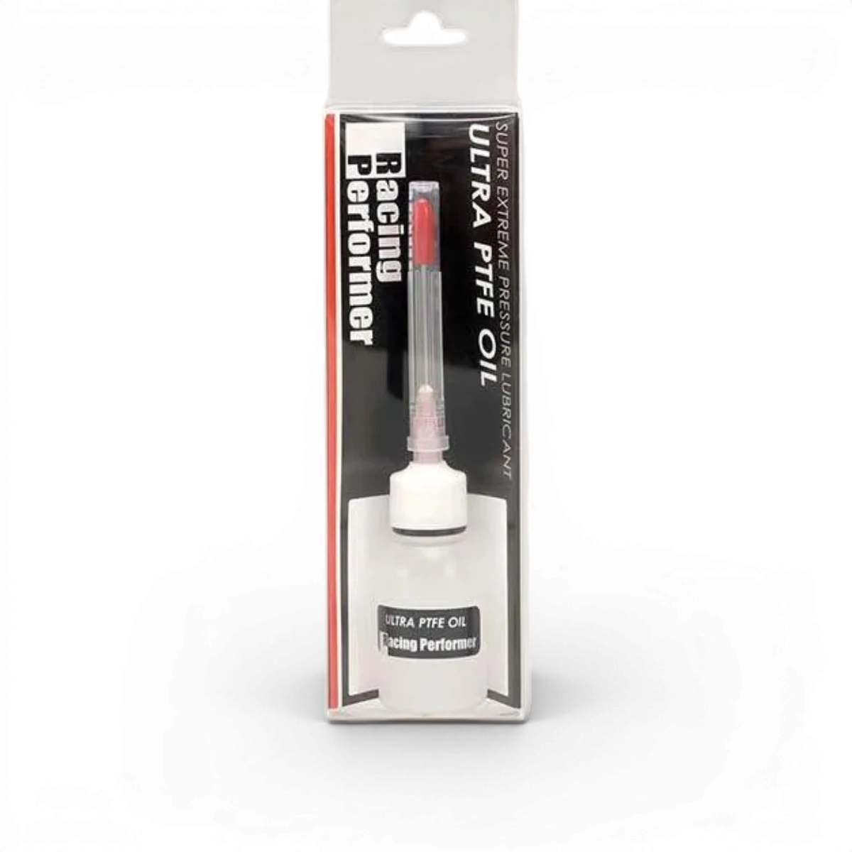 Huile PTFE Team Yokomo pour la chimie, bouteille avec étiquette visible, application pour lubrification et protection des pièces.