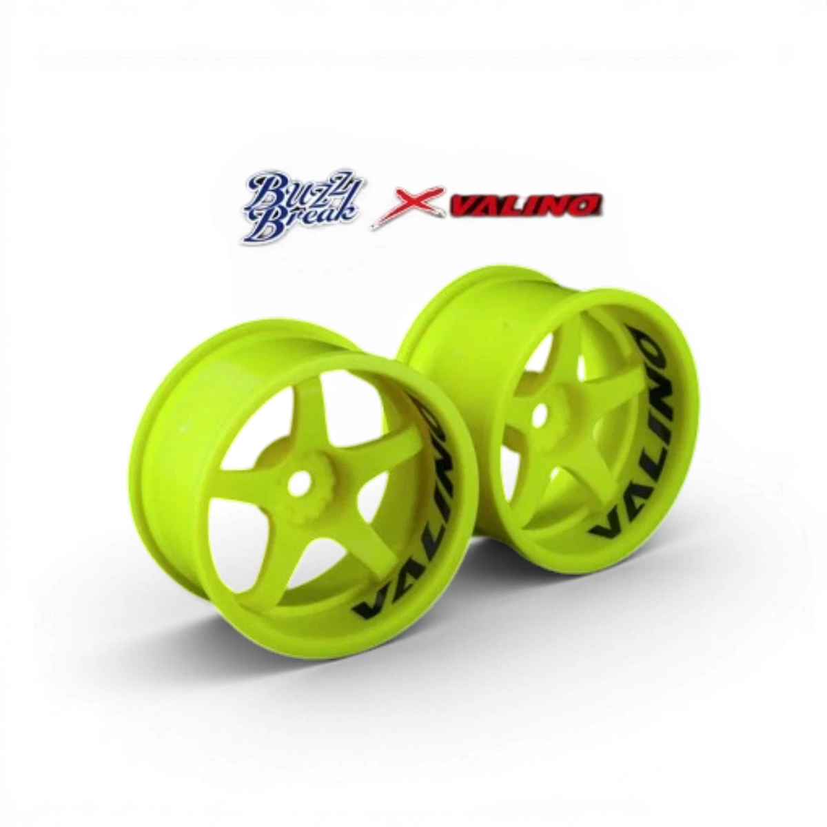 Jante R-SPEC Gokutan de 30 mm offset avec finition fluo, conçue pour roues BuzzBreak, visible en image.