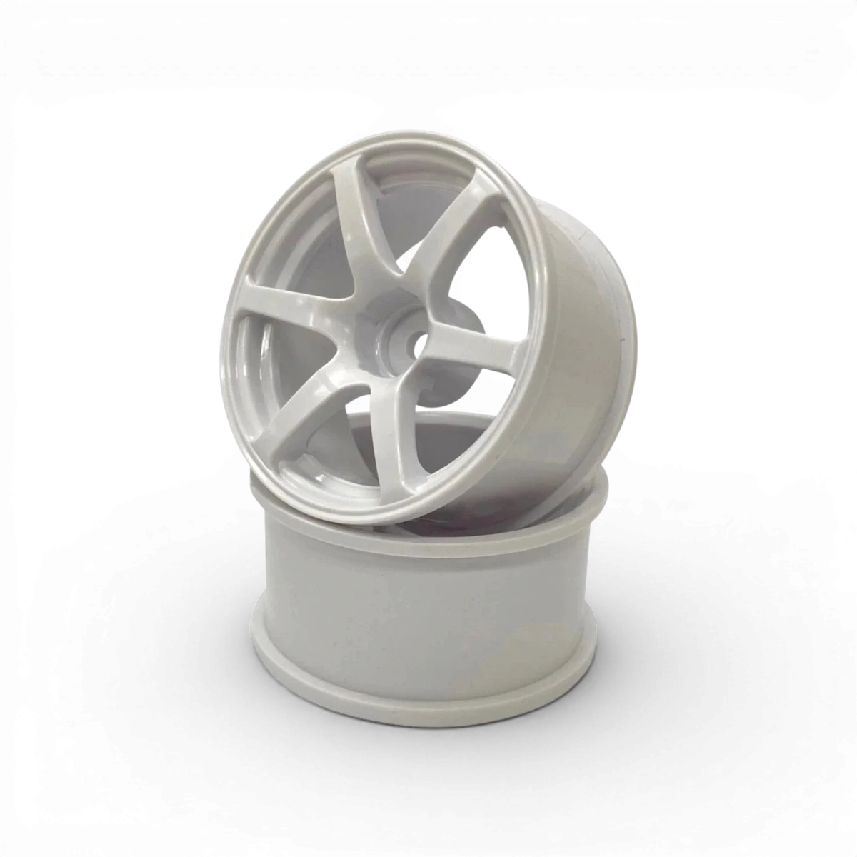Jantes AVS T6 modèle blanc avec décalage +5 de Mikuni Factory, roues en alliage légères et modernes.