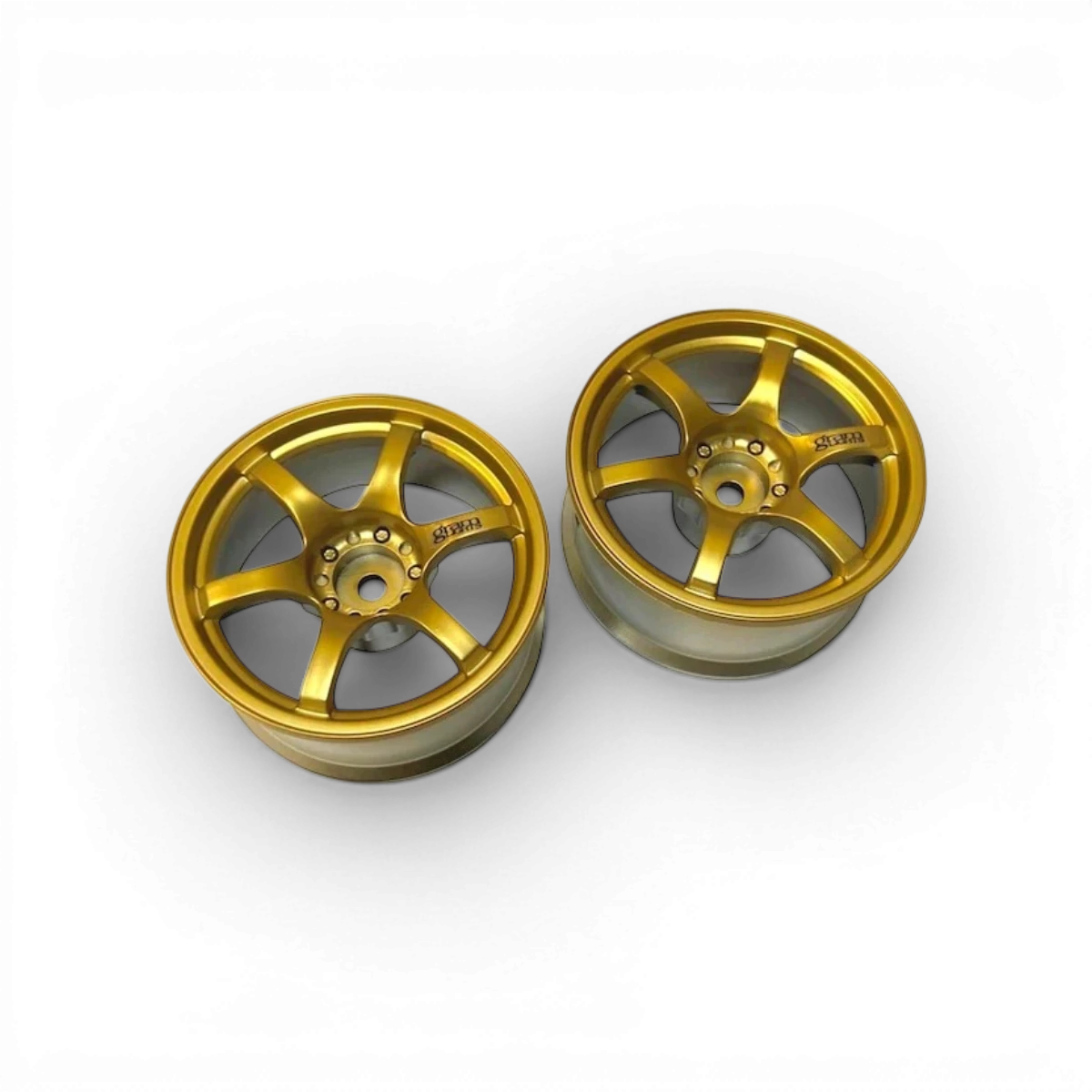 Jantes Gram Lights 57D +6 OR de Custom lab's, roues en alliage avec finition dorée et design léger, vues de face.