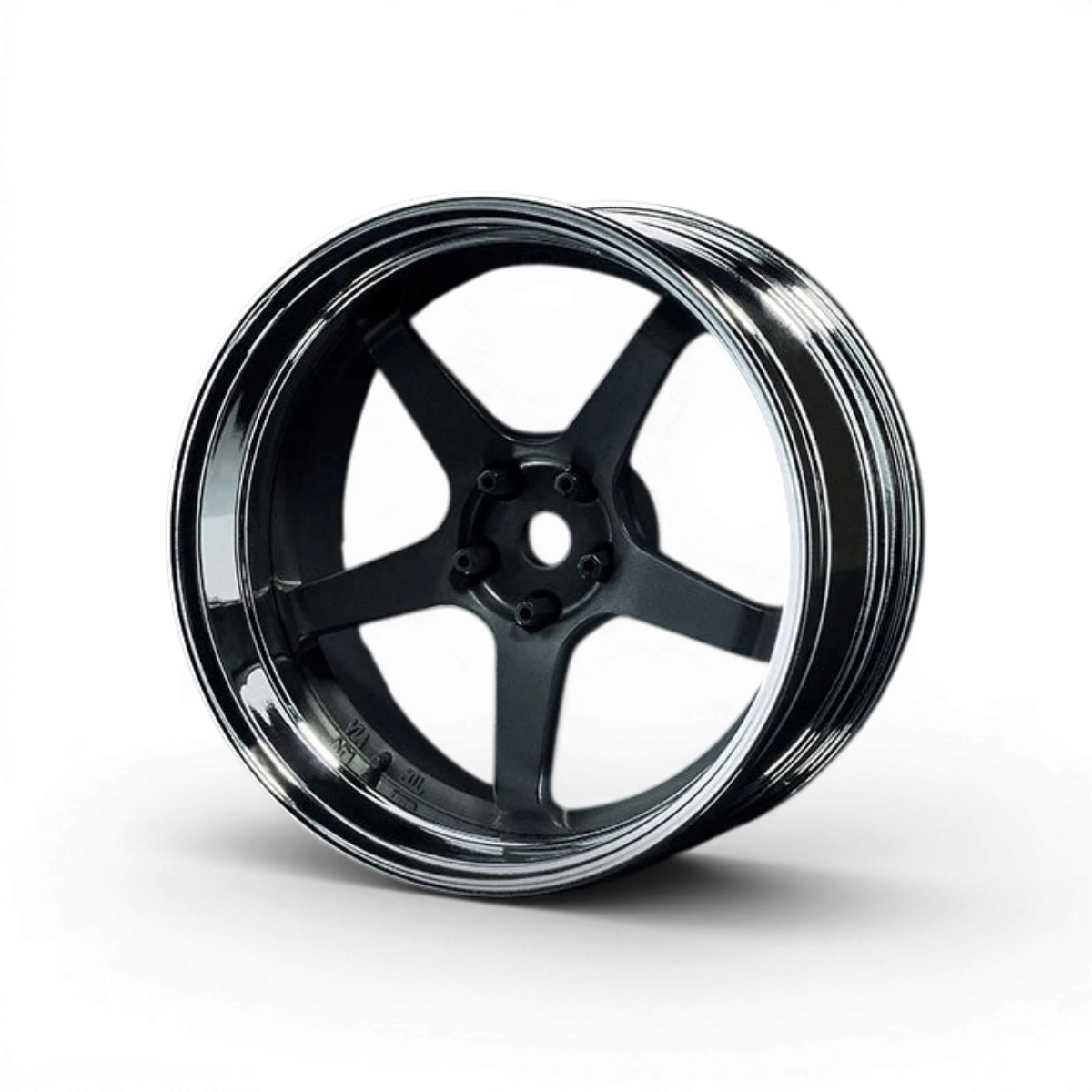 Jantes GT Offset réglable en chrome et noir mat, roues Max Speed Technology, visibles avec finition brillante et mate.