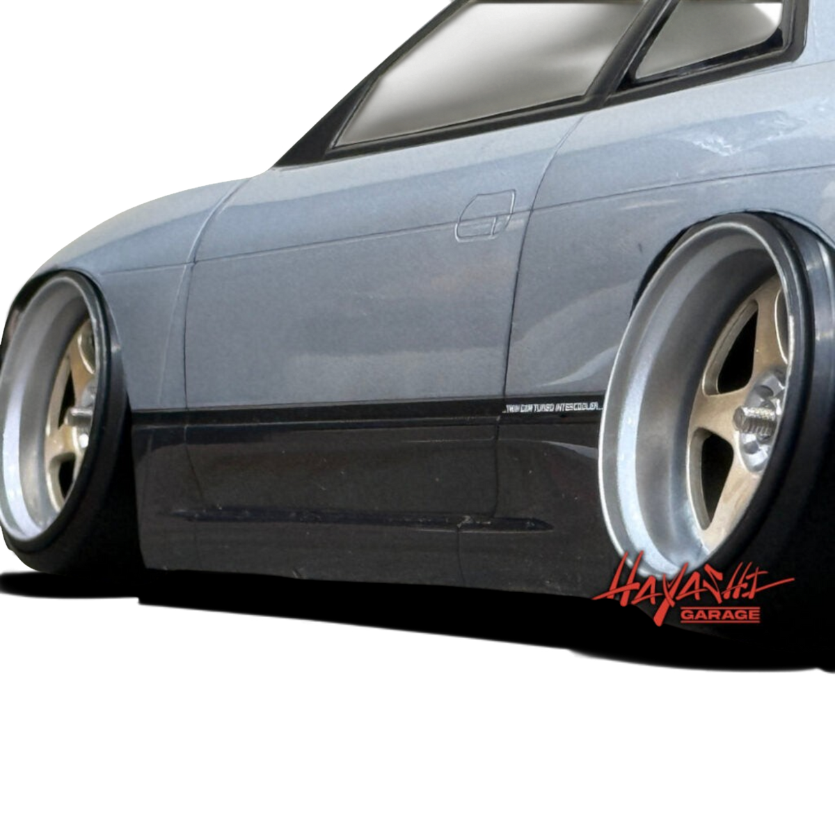 Jantes RIMS 5 étoiles en gris argent pour voiture 1/10, style multi-pièces, offset 6 mm par Hayashi Garage.