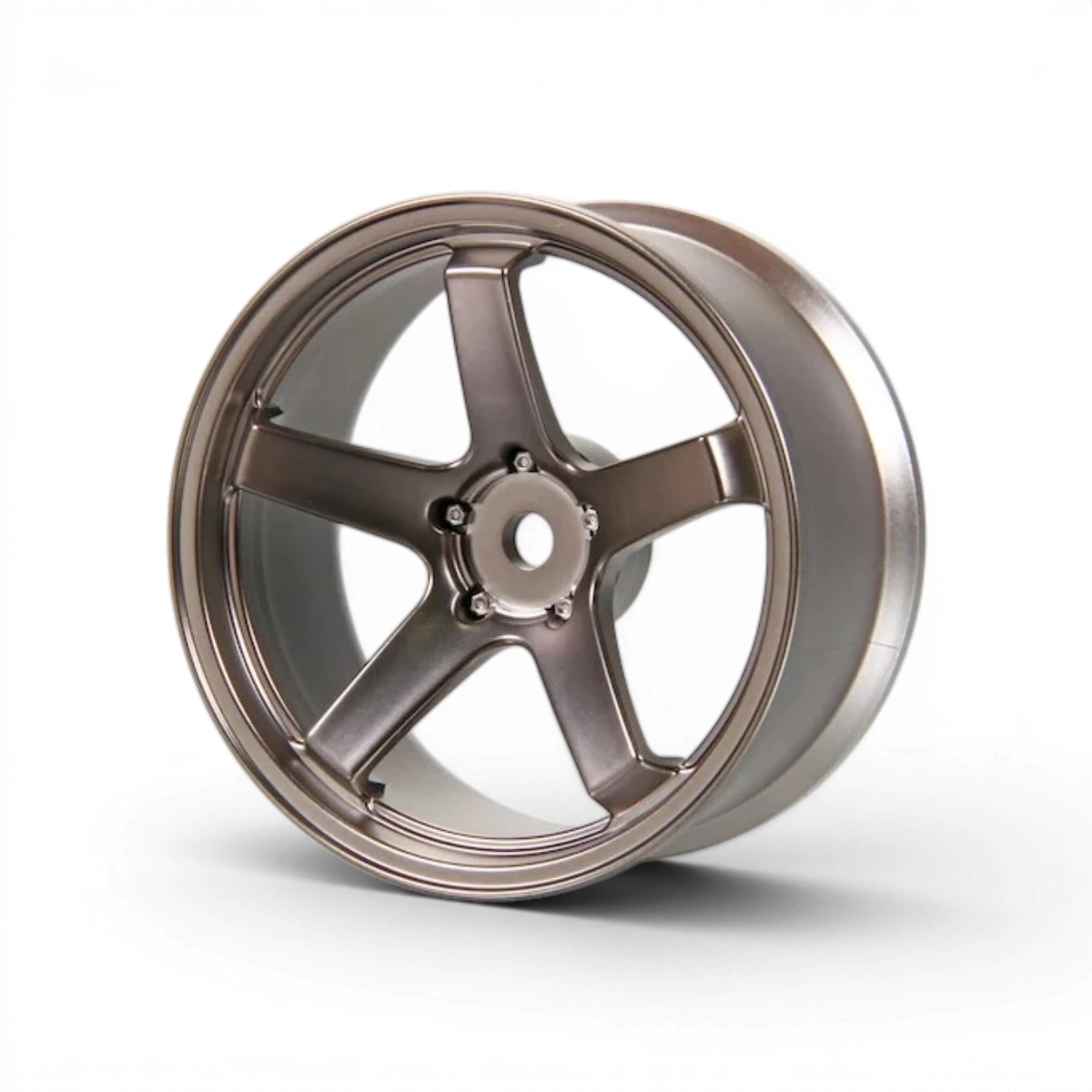 Jantes Shiba Wheel F23 en gris titane, roue de voiture SHIBATA avec décalage +5, design moderne et finition élégante