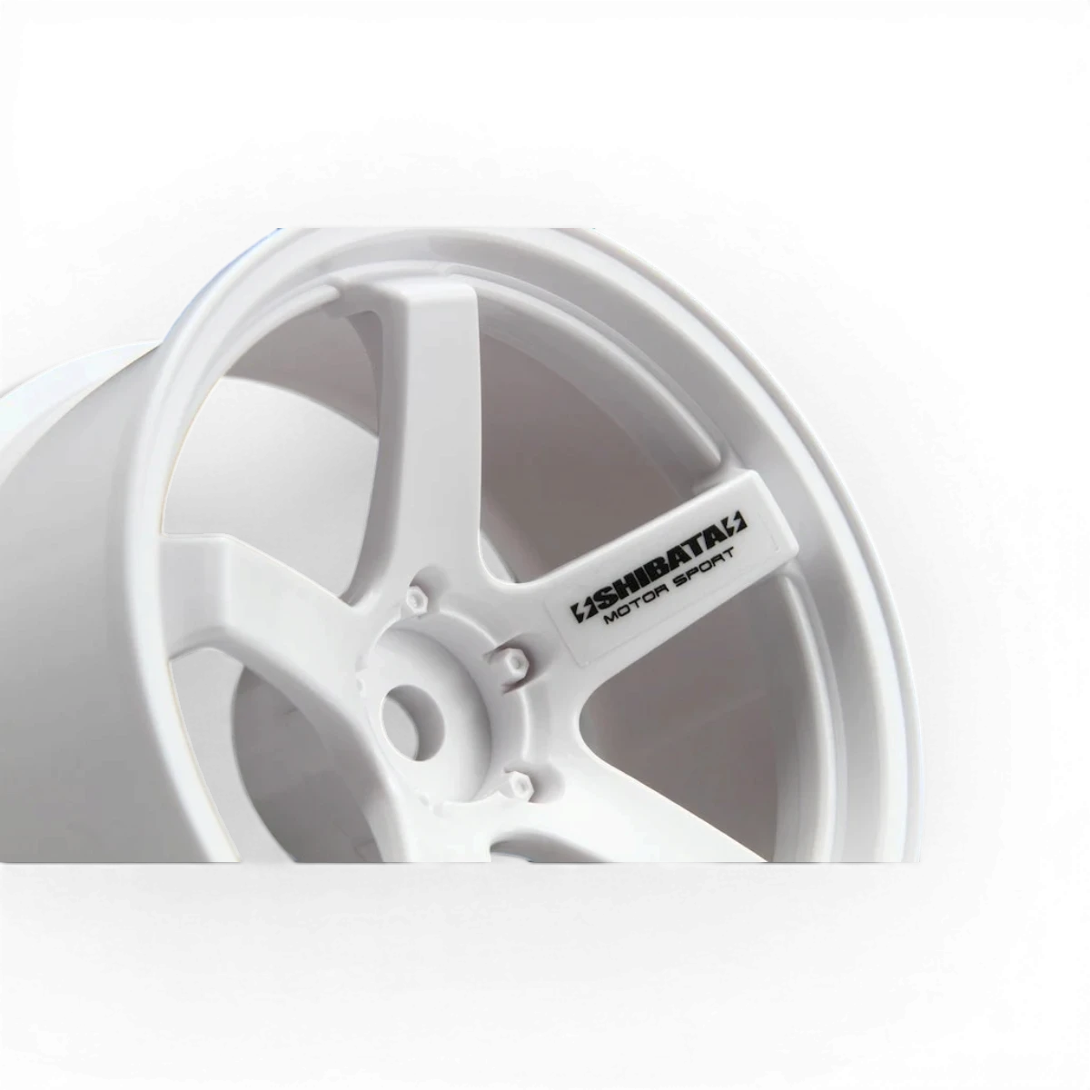 Jantes Shiba Wheel F23 Offset +7 en blanc de marque SHIBATA, vue détaillée du design et de la finition.