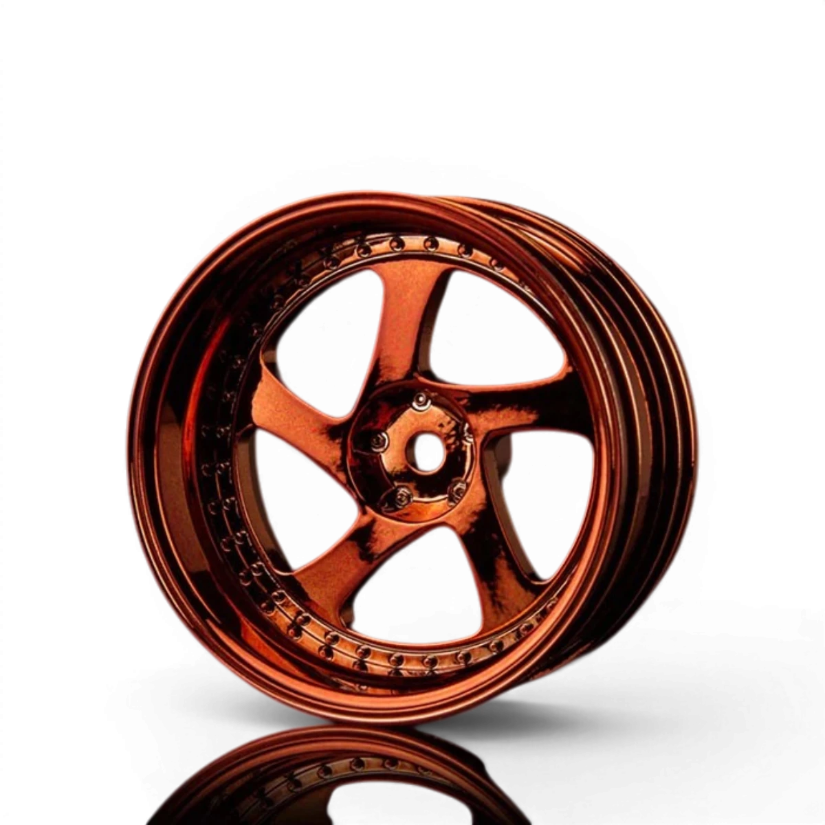 Jantes TMB +11 cuivres de Max Speed Technology, roues en alliage avec finition cuivrée brillante.