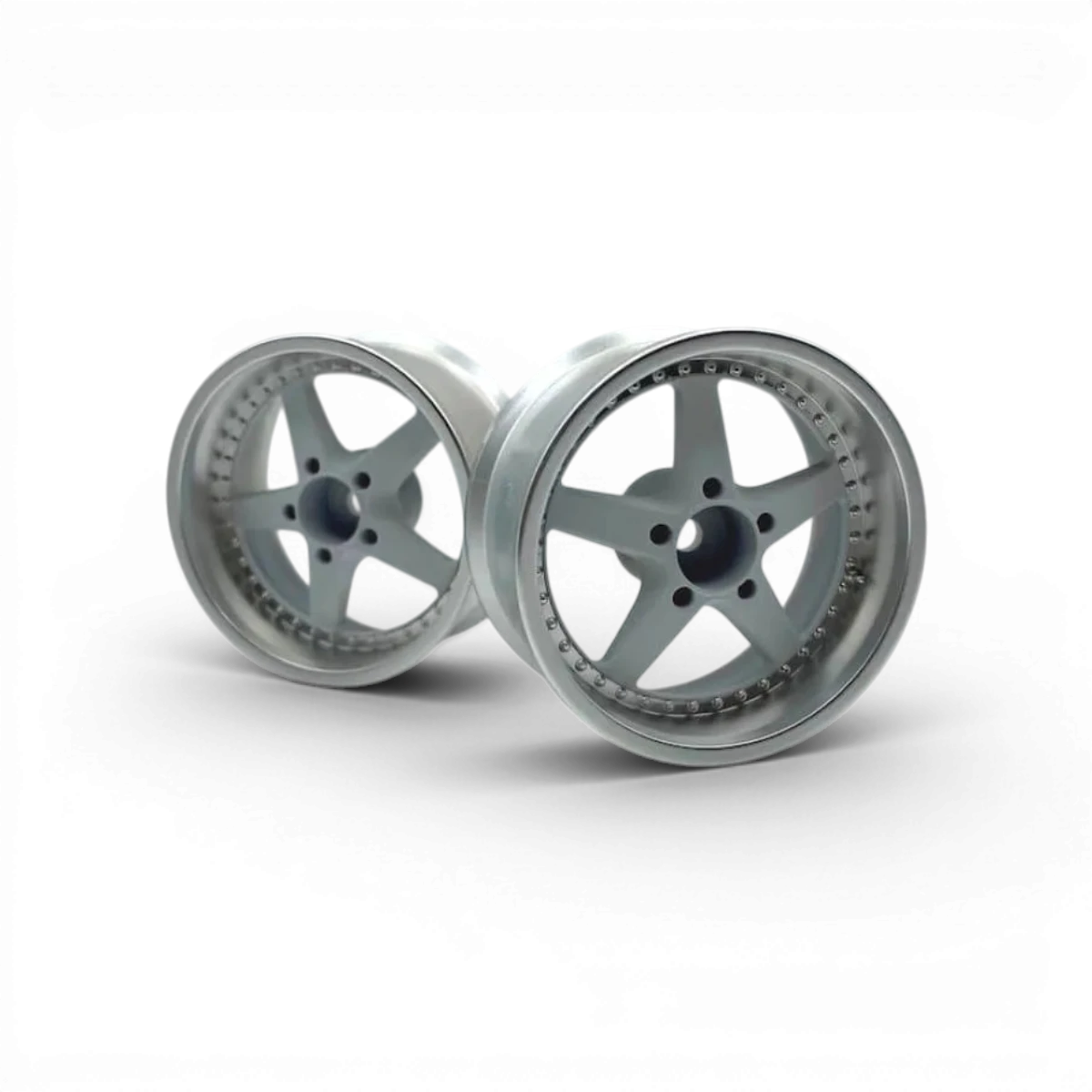 Jantes Work Equip blanc mat offset 6 de Custom Lab's, roues en alliage avec finition élégante, vue en gros plan.