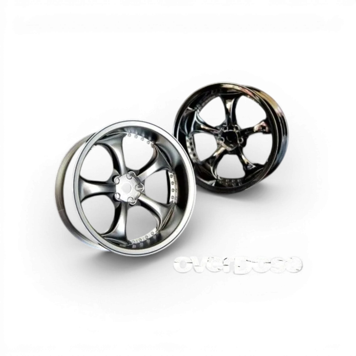 Jantes Work VSKF Chrome Mat Offset 7 de la marque Overdose, roues en alliage avec finition chromée mate, vue de face