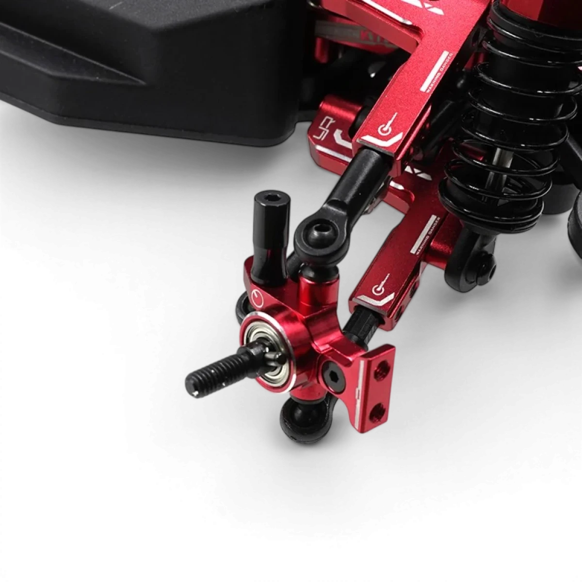 Kit de conversion en aluminium complet pour FAZER D2 et AE86, par Yeah Racing, avec pièces visibles en aluminium.