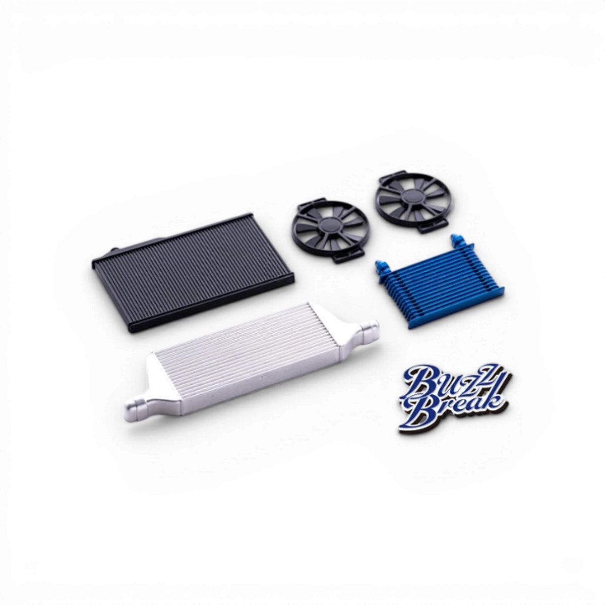 Kit d'accessoires de refroidissement BuzzBreak, ensemble de 5 pièces pour customisation et optimisation du refroidissement.