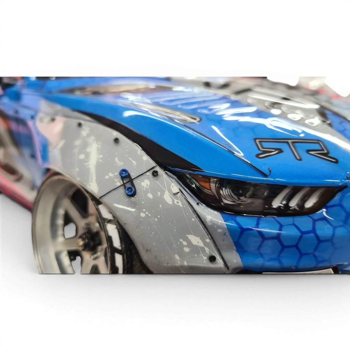 Kit fixation pare-choc rouge pour personnalisation Src Sideways RC, fixation robuste pour bumper arrière.