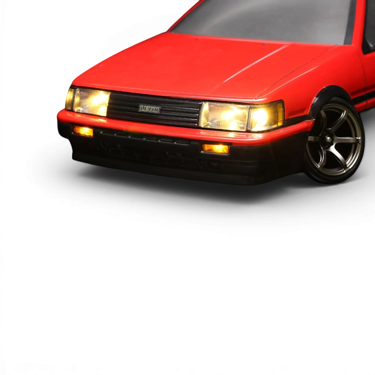 Kit LED personnalisé pour Toyota AE86 Levin 3 portes, par Team Yokomo, avec éclairage intérieur pour customization de voiture.