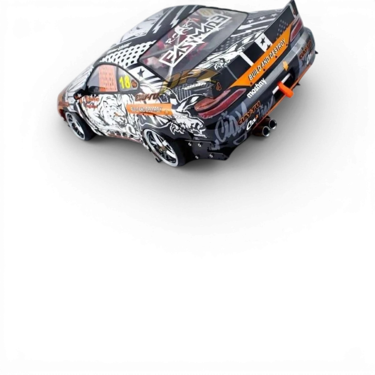 Kit carrosserie Rocket Bunny complet pour Nissan S15, par Addiction RC Design, en plastique de haute qualité, vue de l'ensemble.