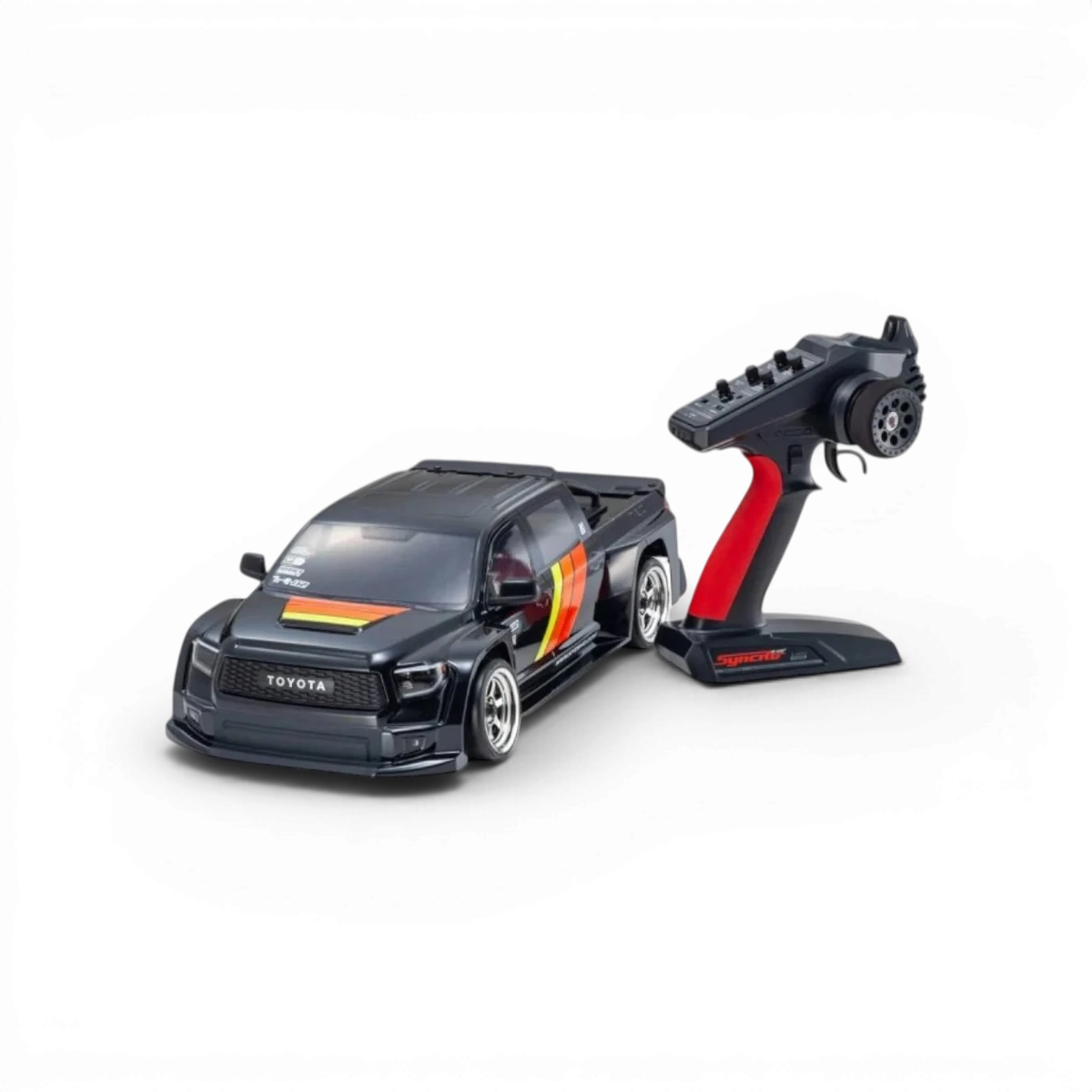 Carrosserie de voiture Kyosho Fazer D2 Toyota Tundra Drift version noire, échelle 1:10, prête pour drift, visible sur l'image.