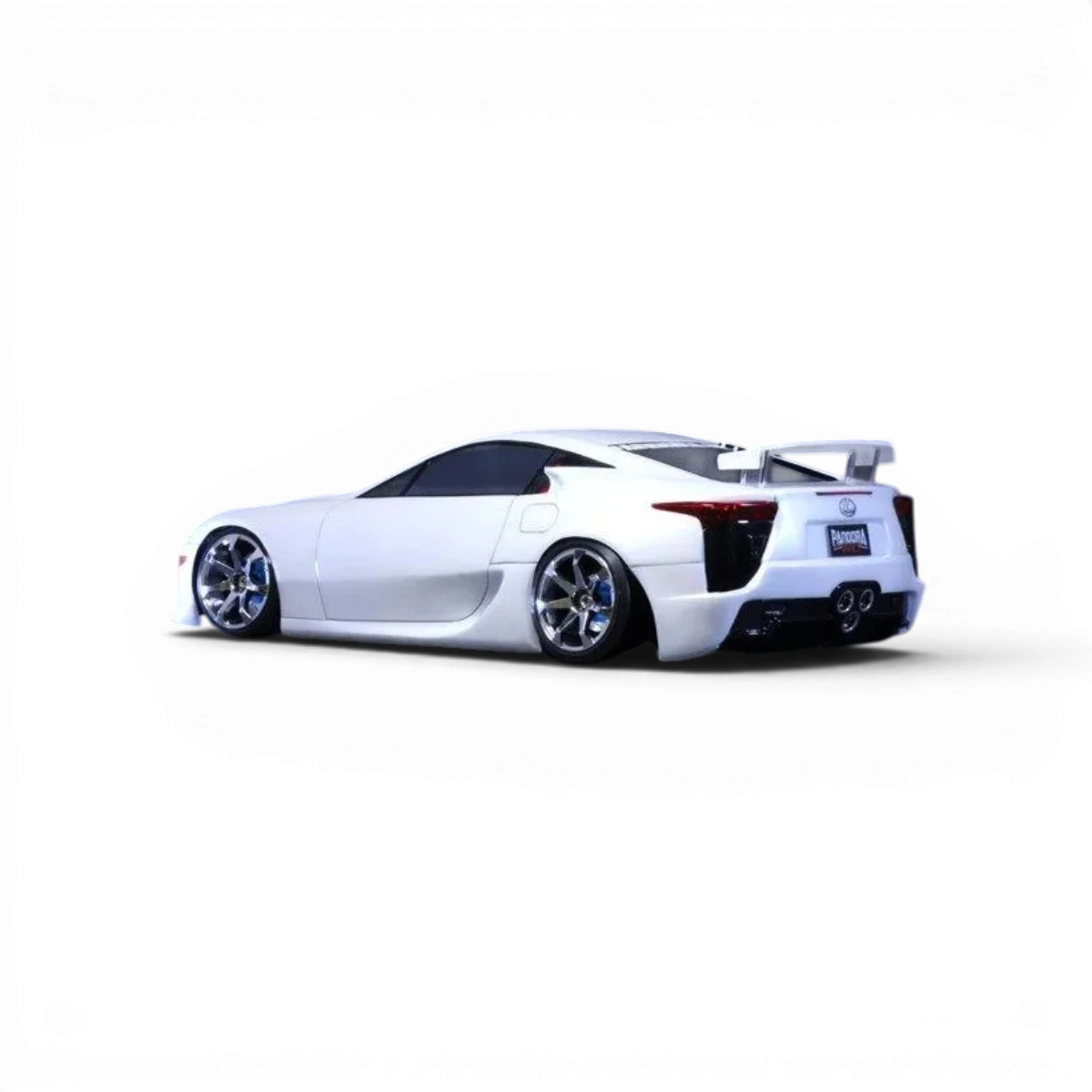 Carrosserie de voiture Lexus LFA Pandora RC, modèle réduit détaillé, en finition rouge avec détails précis.