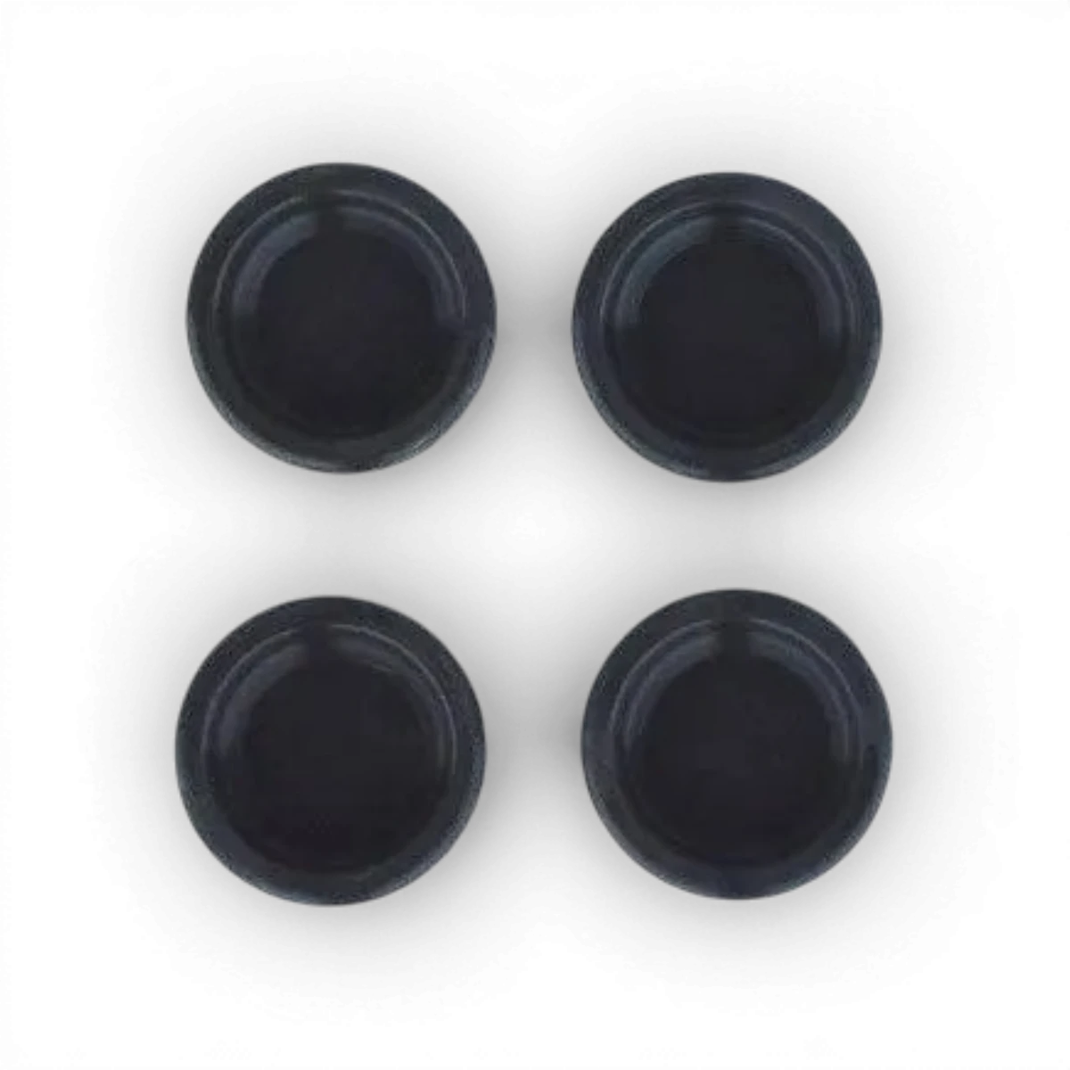 Jeu de 4 membranes amortisseurs RDX de Team Reve D, en caoutchouc noir, pour suspension de moto.
