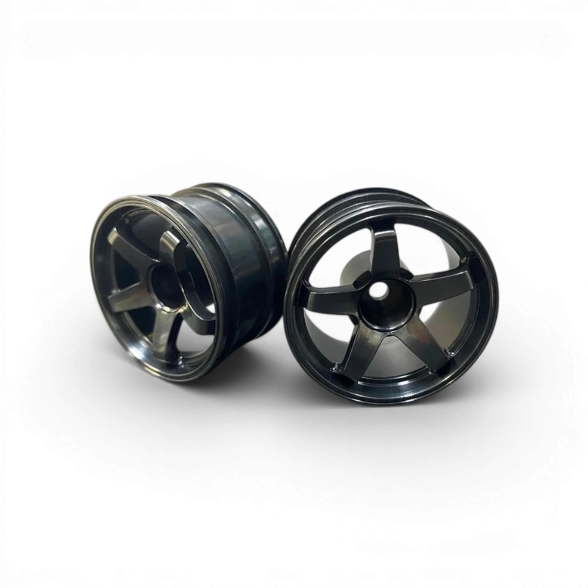 Roues MINI NMODEL VER.3 OFFSET6 Noires de la marque Topline, vue détaillée de la roue en noir sur fond blanc.