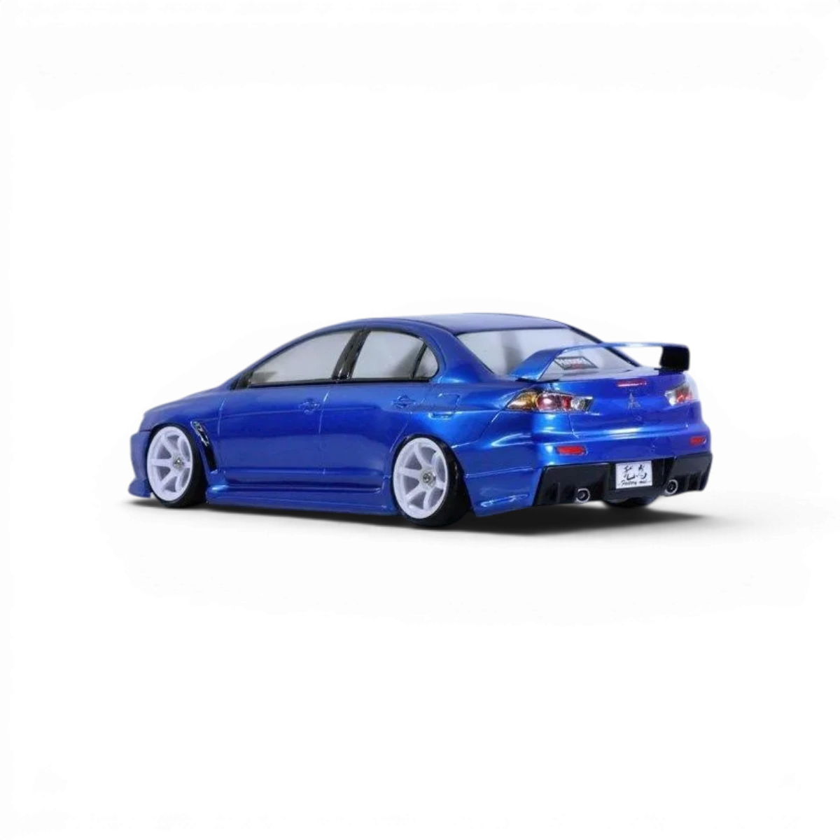 Carrosserie Mitsubishi Lancer Evo X Pandora RC avec détails réalistes, en plastique, conçue pour voiture télécommandée.