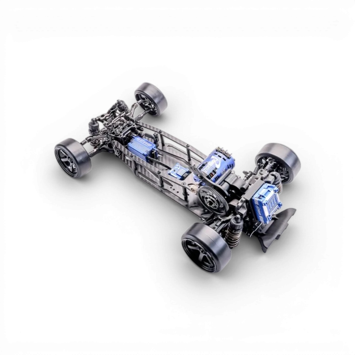 Moteur brushless Team Reve D Absolute 10.5T édition limitée en bleu, électronique pour voitures RC, vue de face.