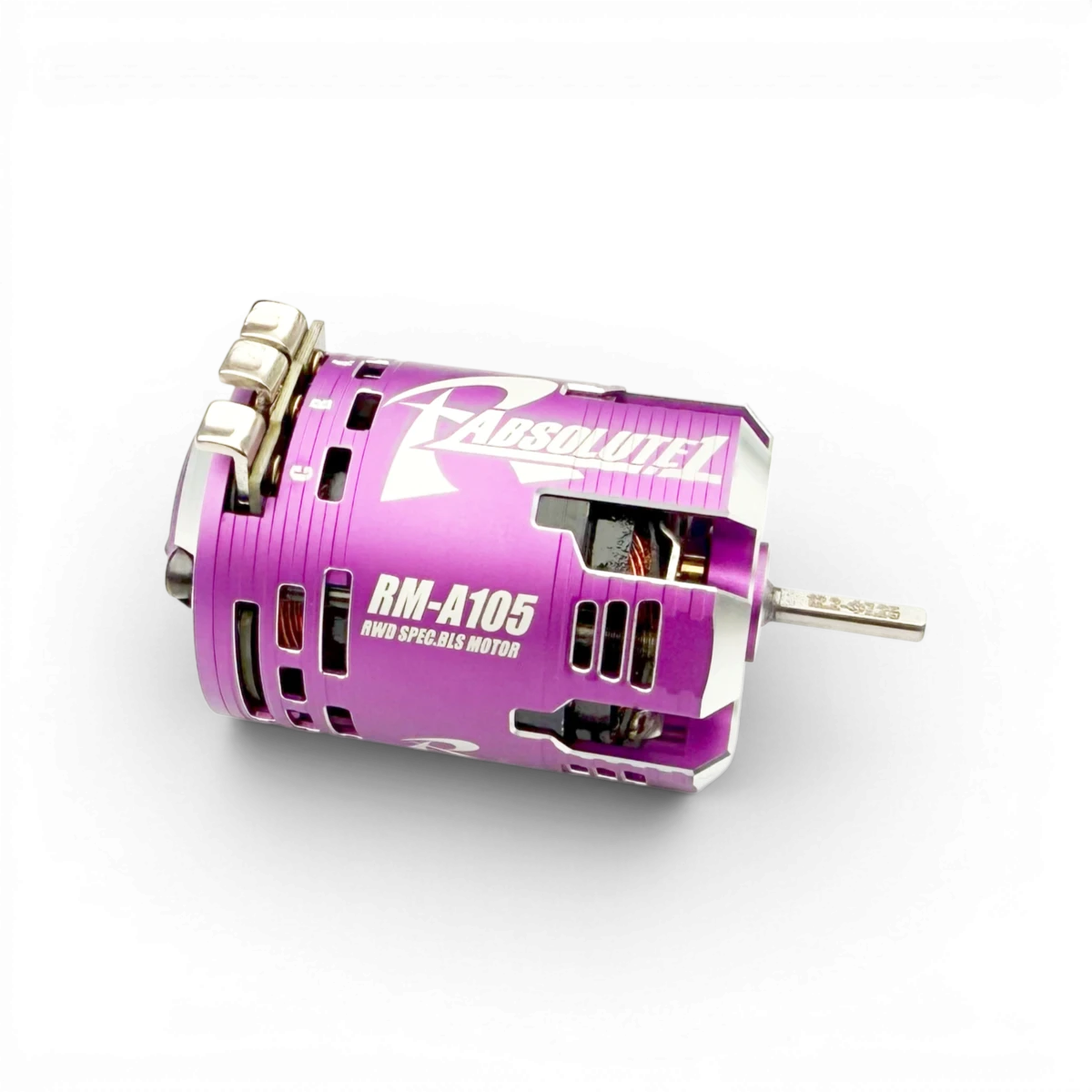 Moteur brushless Absolute 13.5T électronique de la marque Team Reve D, vue en gros plan avec connecteurs visibles.