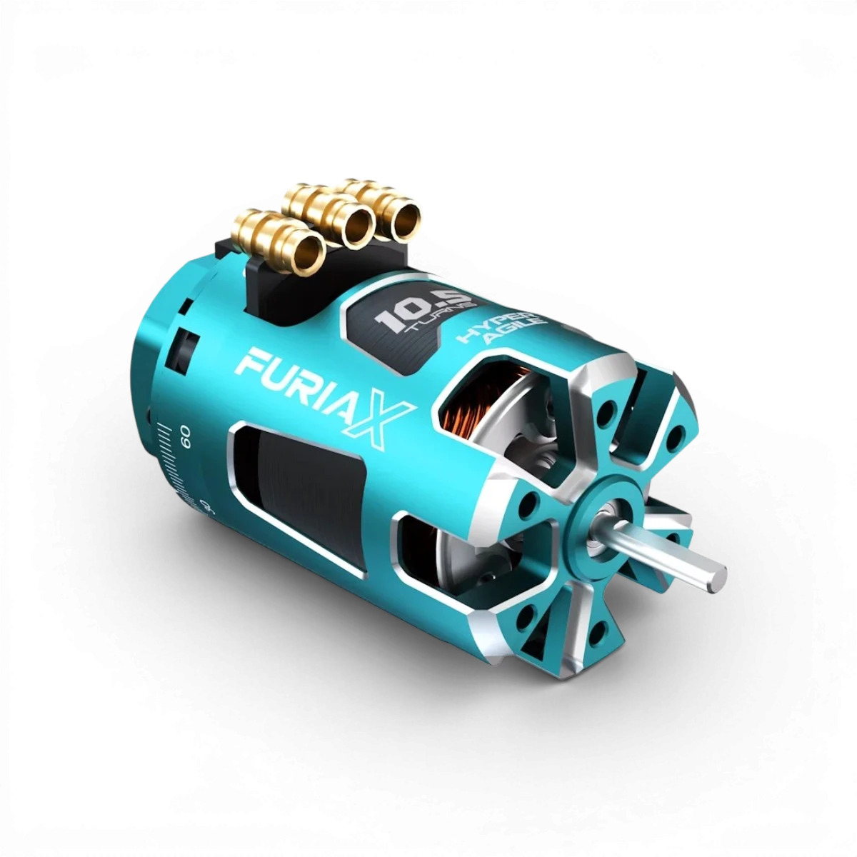 Moteur brushless FuriaX Supa Agile 10.5T avec ventilateur intégré de la marque SkyRc, pour modèles électroniques de radiocommande.