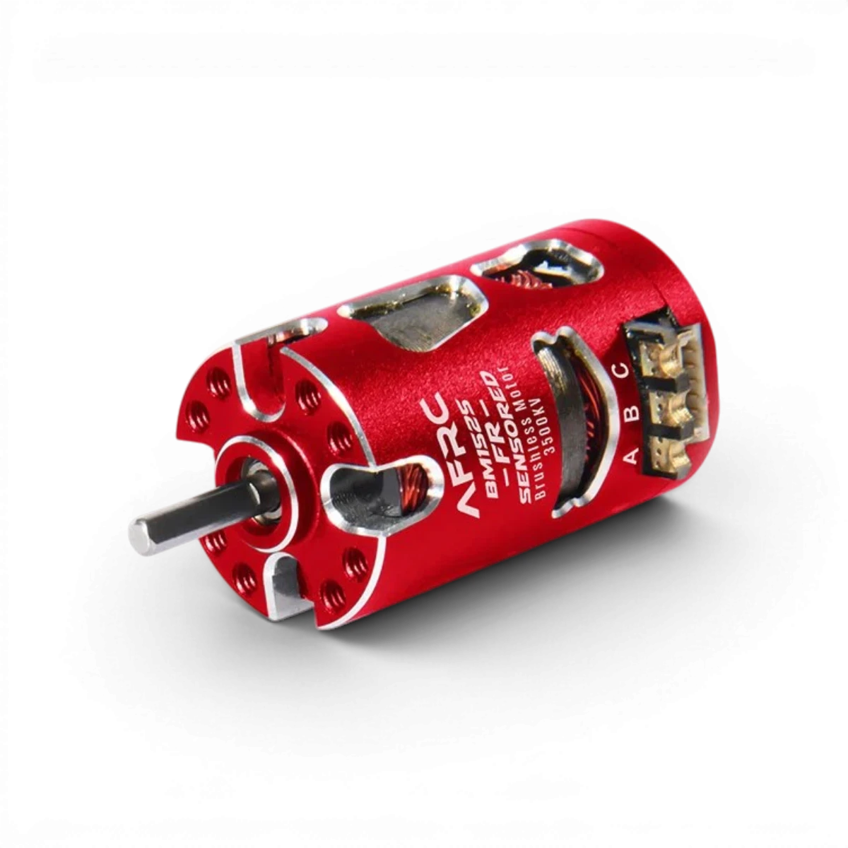 Moteur brushless sensored AFRC 3500kv, 4500kv ou 5500kv pour modèle électronique, visible avec connecteurs et fixation.