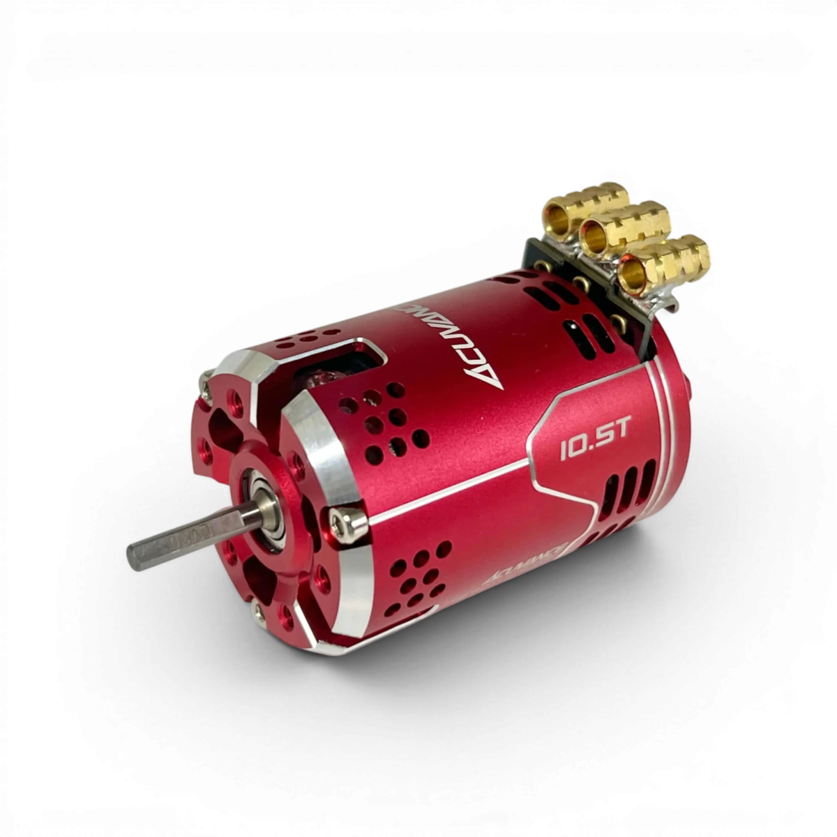 Moteur électronique Luxon AGILE 10.5T de la marque Acuvance, vue en gros plan avec détails du boîtier et connecteurs.