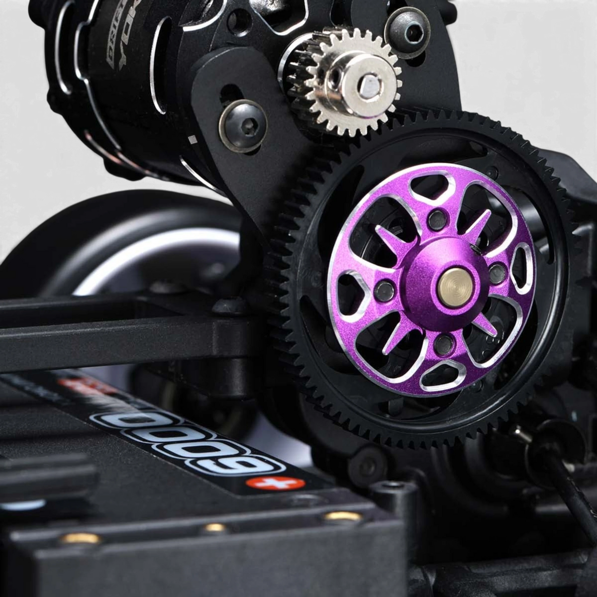 Moyeu de couronne allégé en aluminium noir pour RD, SD, MD, pièce détachée Team Yokomo, compatible avec voitures radiocommandées.