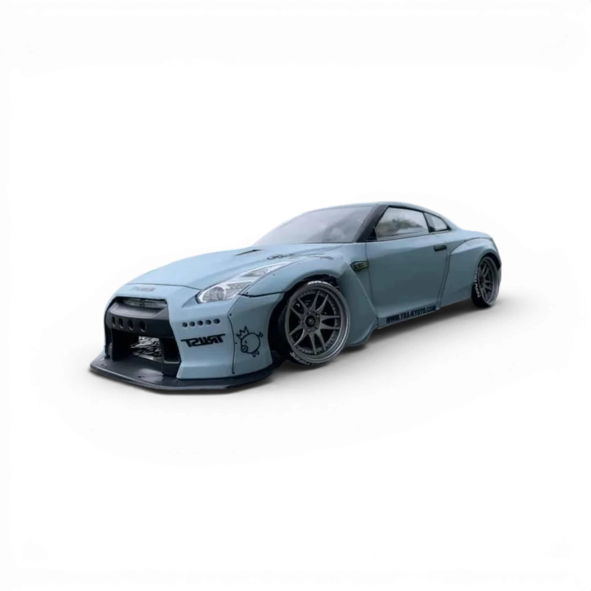 Carrosserie Nissan GTR version 275mm de Addiction RC Design, modèle détaillé pour voiture radiocommandée.