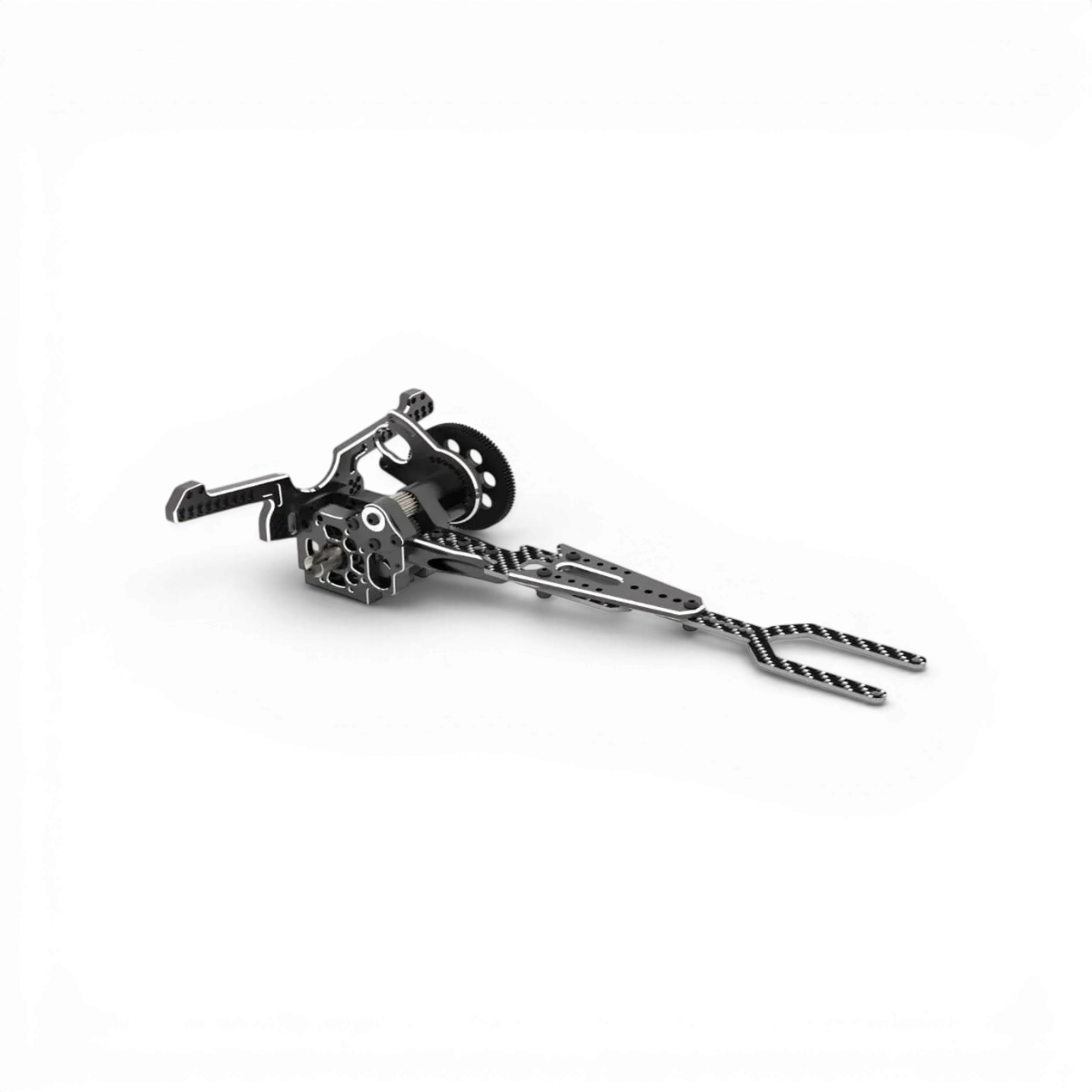 Cage différentielle noire avec platine supérieure et tour amortisseur pour YD2, pièce de rechange pour voiture RC RhinoRacing.
