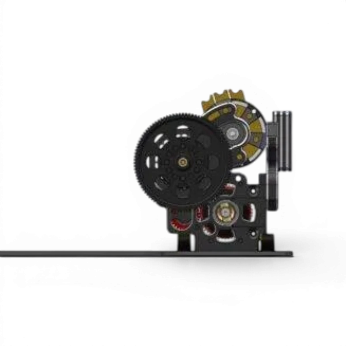 Cage différentielle noire avec platine supérieure et tour amortisseur pour YD2, pièce de rechange RhinoRacing.