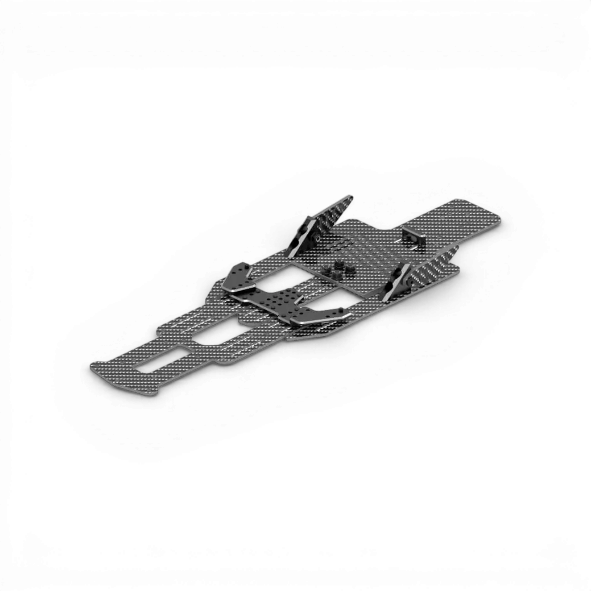 Plaque inférieure Noir - Platine pour conversion Shark RhinoRacing, jouet de sport, vue en gros plan sur le produit en plastique noir.