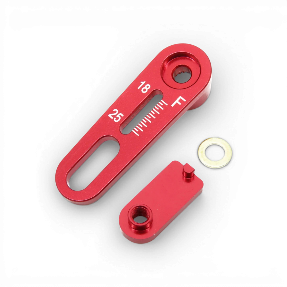 Palonnier réglable 18-25mm 25T pour radio Futaba, pièce d'électronique RC Wrap-UP Next, en plastique noir avec vis.