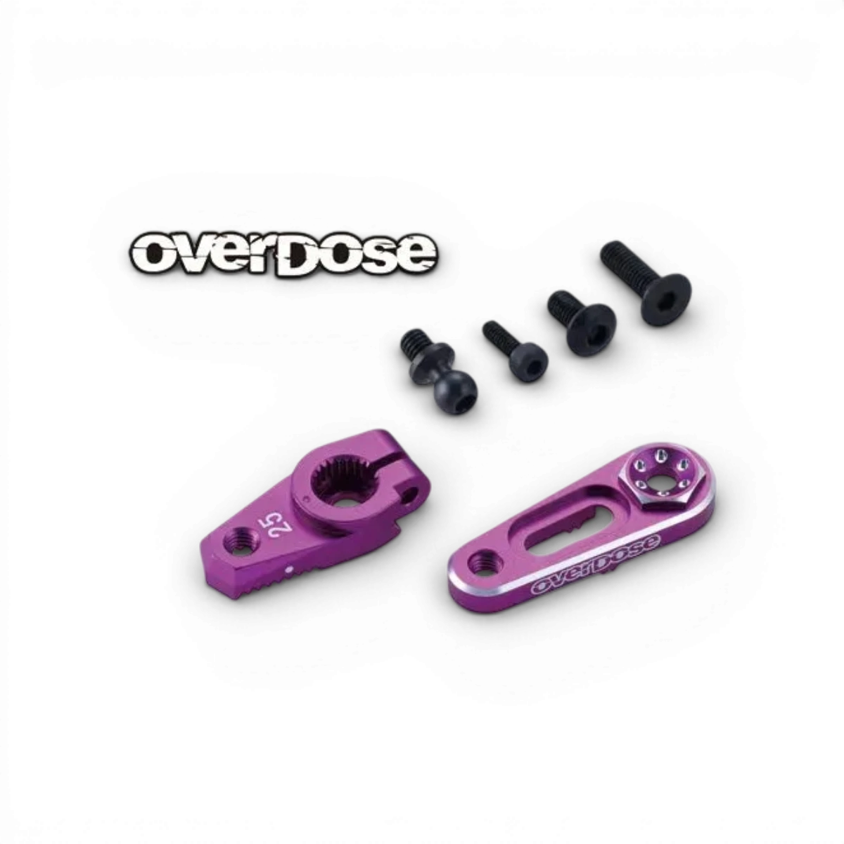 Palonnier servo réglable Type-2 de la marque Overdose, pièce détachée pour modélisme RC.