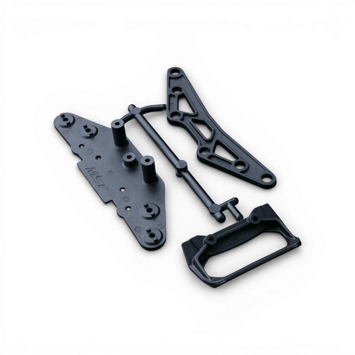 Pare-choc avant de pièce détachée Max Speed Technology, en plastique noir, pour réparation de voiture.