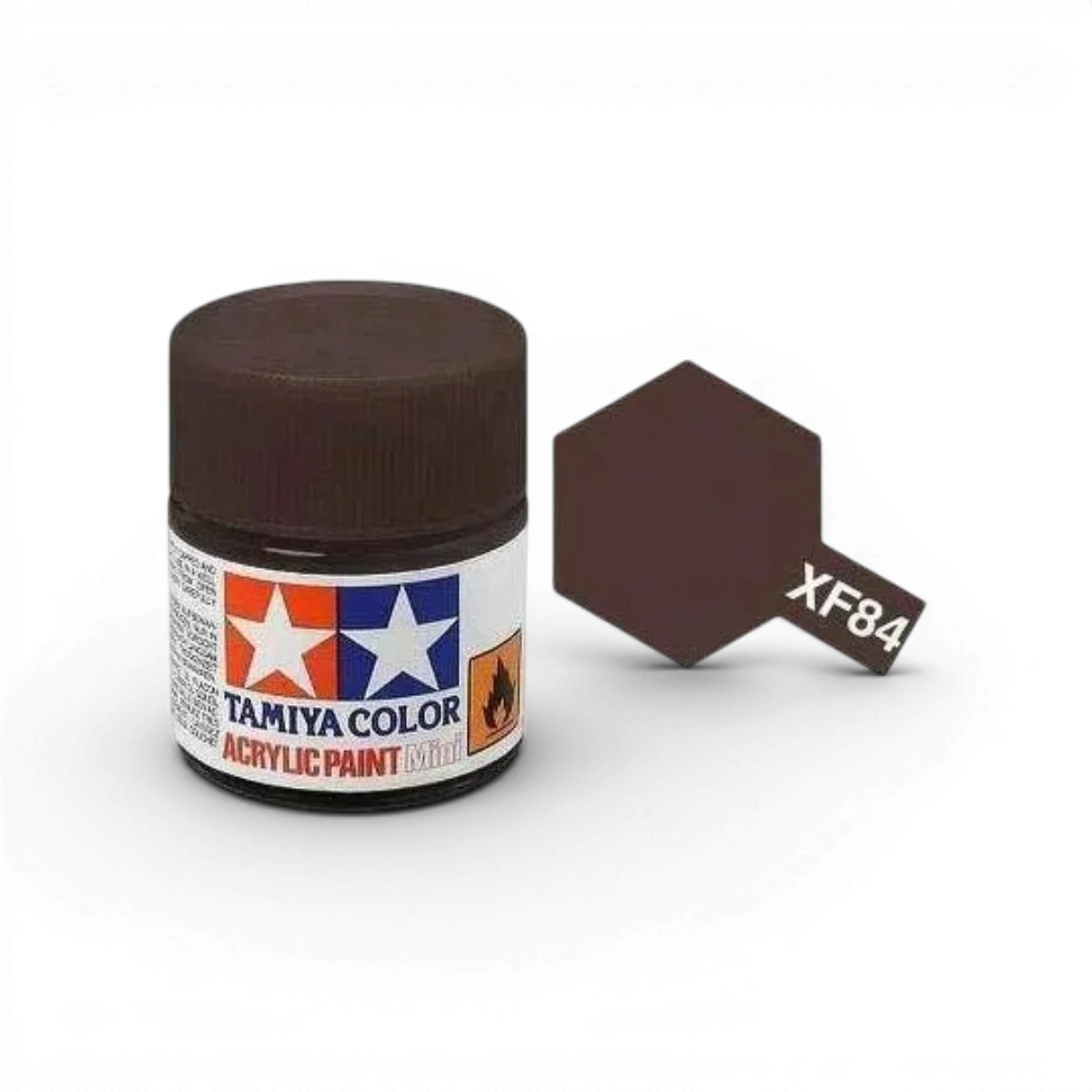 Peinture Dark Iron XF84 de Tamiya, peinture en bombe pour modèles réduits, finition métallique sombre et brillante.