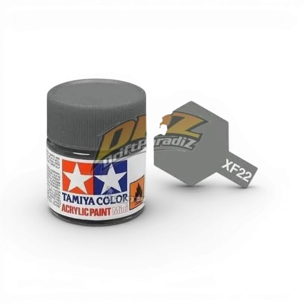 Peinture gris RLM mat XF22 de Tamiya, pot de peinture pour modèles réduits, finition mate et couleur grise.