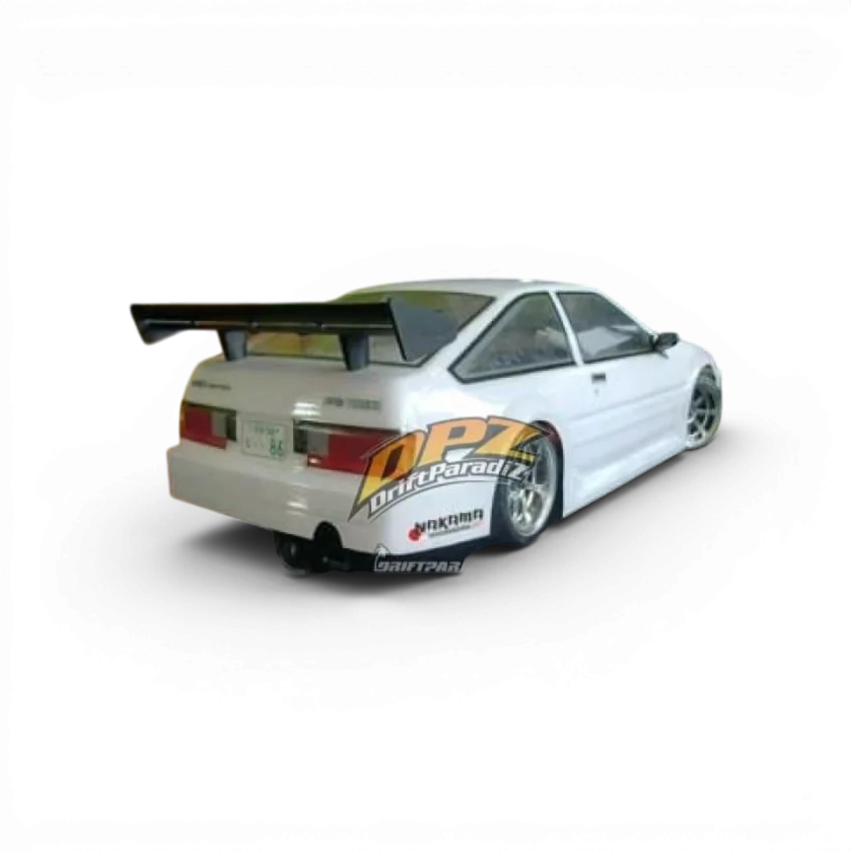 Lexan barva PS1 bílá od Tamiya, barva na plast a karoserii, obsahující bílou kapalinu pro zmenšené modely.
