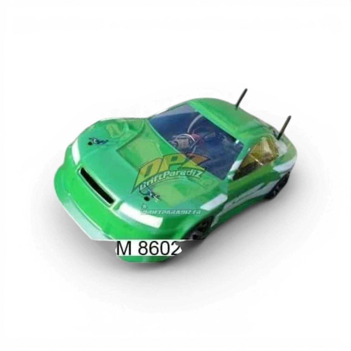 Barva Lexan PS21 zelená pré od Tamiya, v kelímku s barvou pro modely a vozidla.