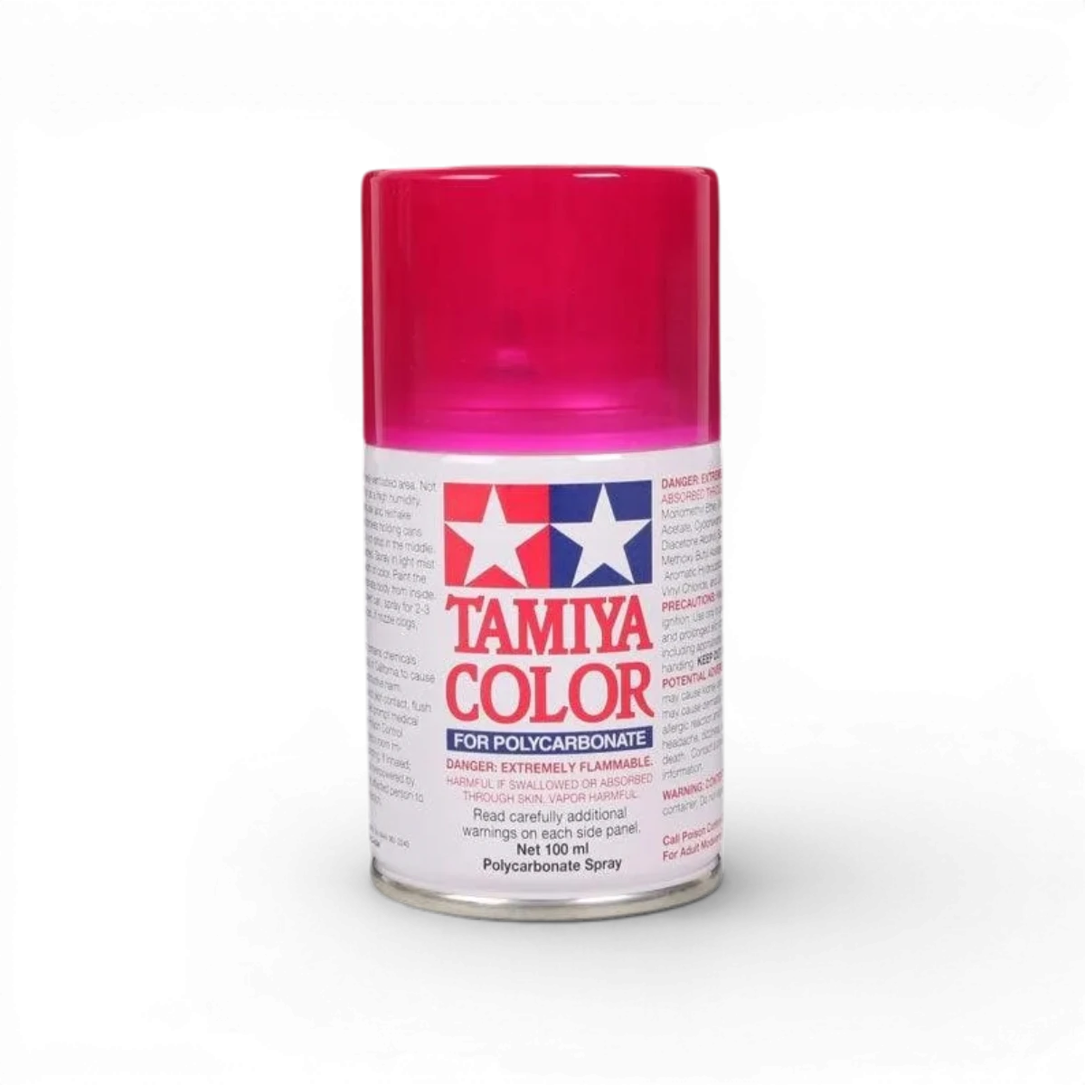 Peinture Lexan PS40 rose translucide de Tamiya, peinture en spray pour plastique transparent, finition brillante.