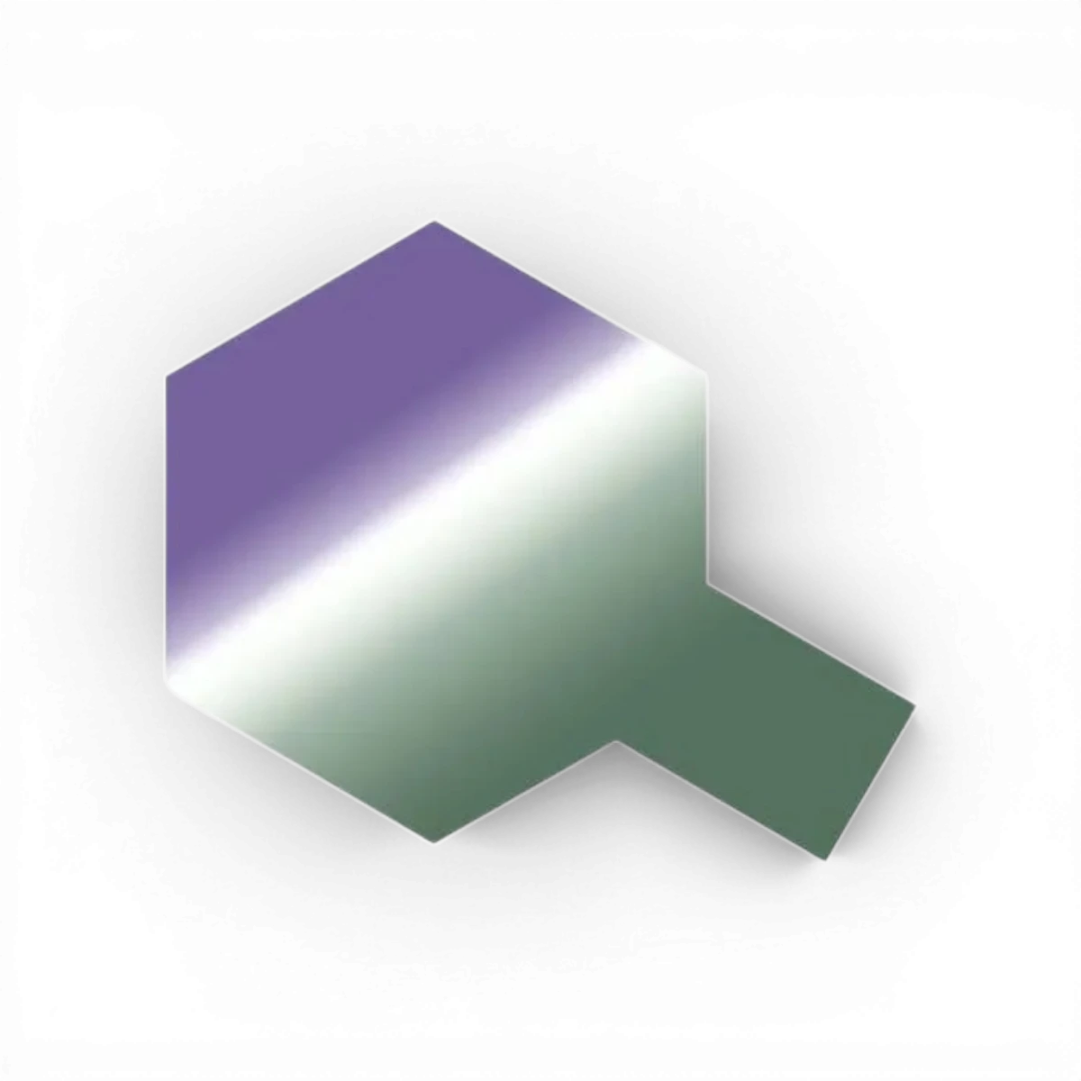 Peinture Lexan Tamiya PS46 violet et vert caméléon, pour personnalisation de véhicules ou objets en plastique transparent.