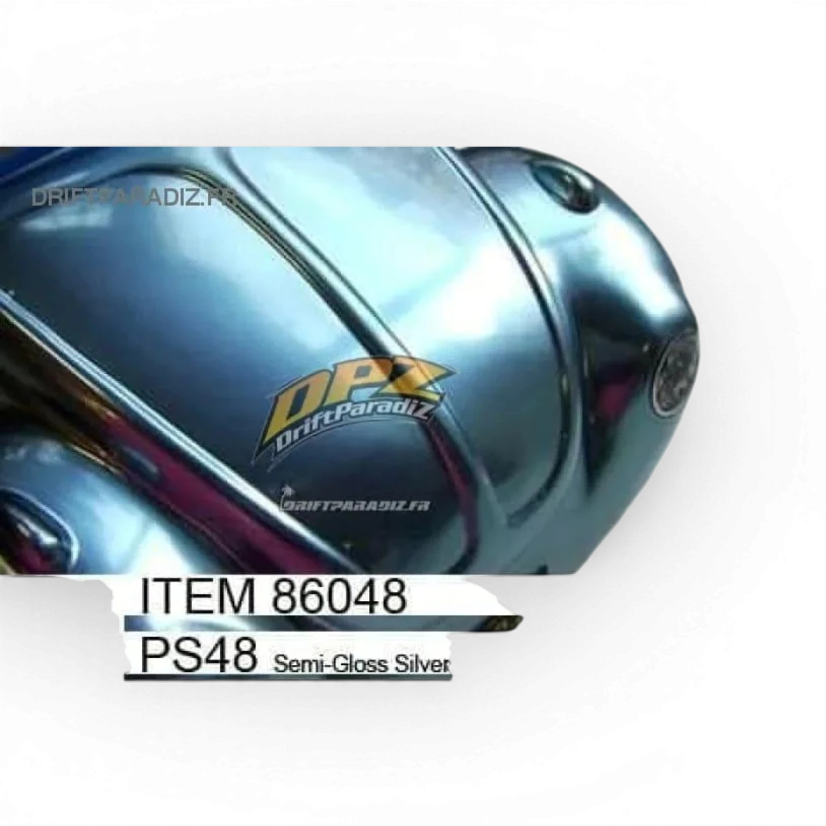 Peinture Lexan PS48 argent métal de Tamiya, peinture pour plastique avec finition métallique brillante.