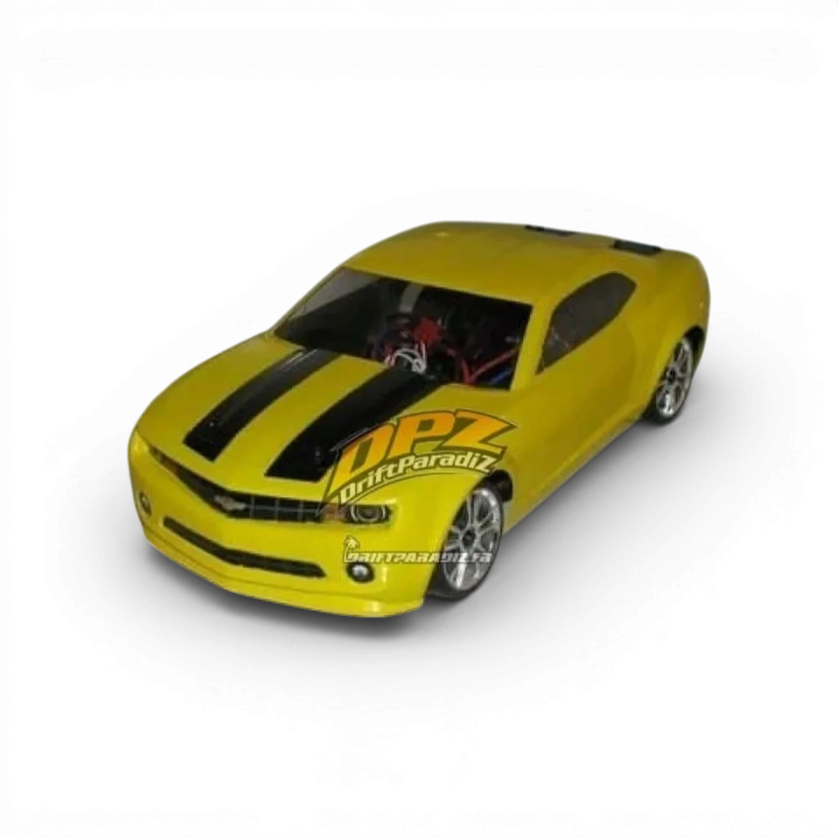 Žlutá lexanová barva PS6 od Tamiya pro karoserie modelů, sprej s jasně žlutou barvou.