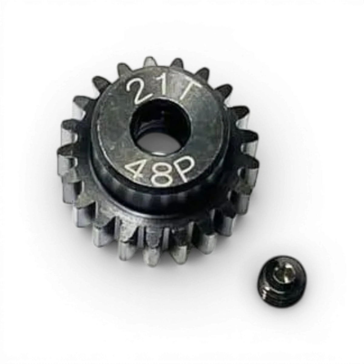 Pignon moteur en acier trempé de 21 dents, 48dp, pour pièces détachées de motocycle, de marque Topline.